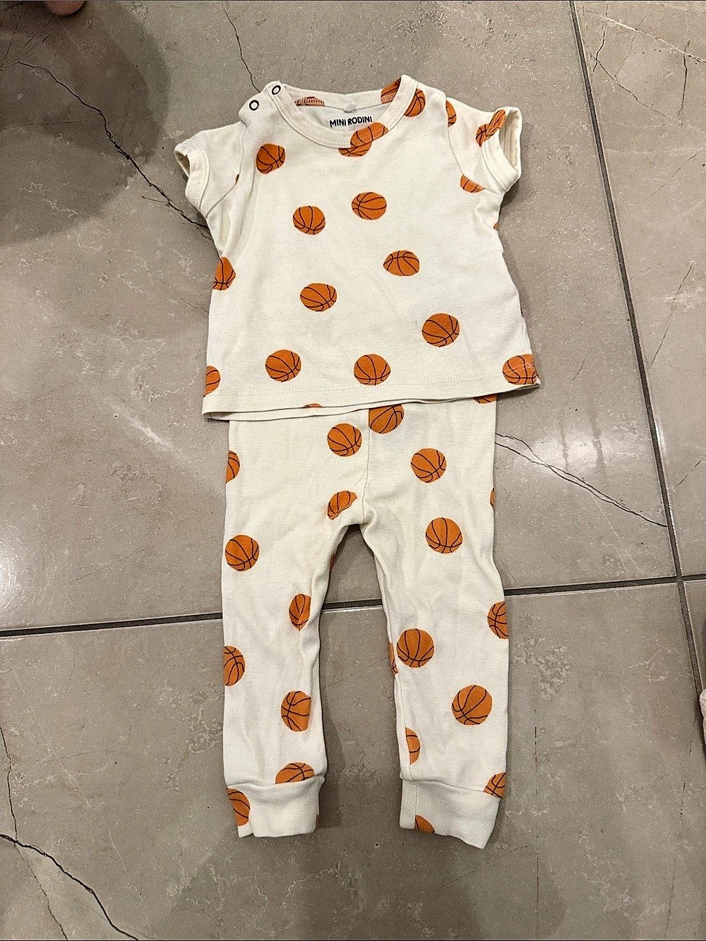 Mini Rodini Basketball Print Top and Pants Set